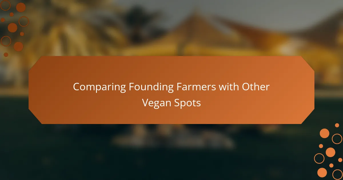Comparing Founding Farmers with Other Vegan Spots