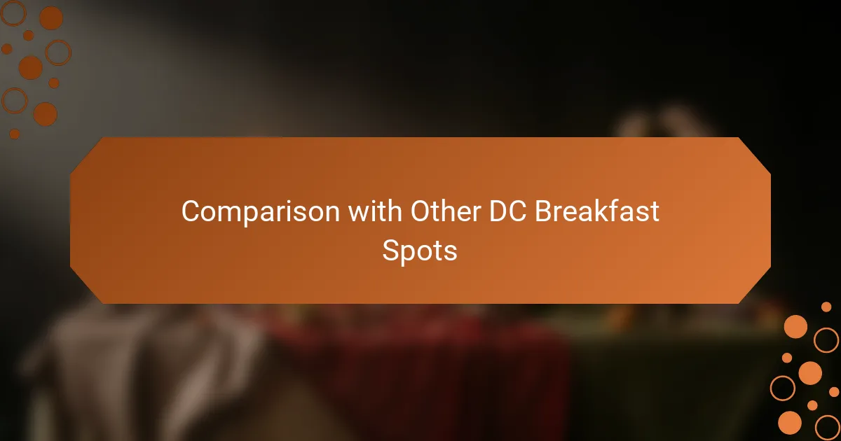 Comparison with Other DC Breakfast Spots