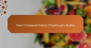 How I Compared District ChopHouse’s Quality