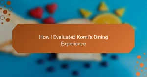 How I Evaluated Komi’s Dining Experience