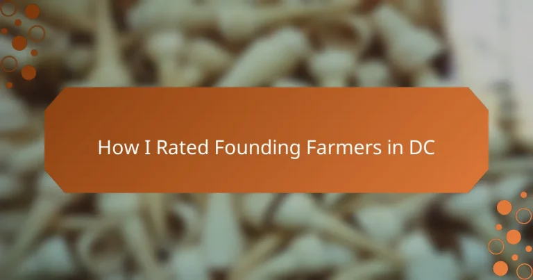 How I Rated Founding Farmers in DC