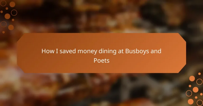 How I saved money dining at Busboys and Poets