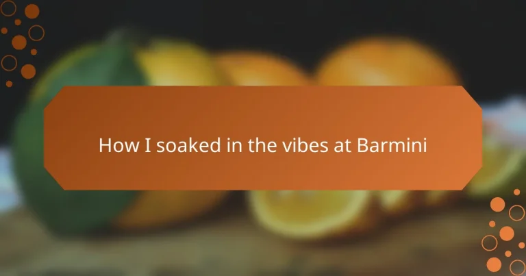 How I soaked in the vibes at Barmini