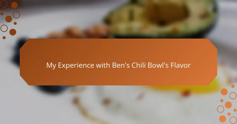 My Experience with Ben’s Chili Bowl’s Flavor
