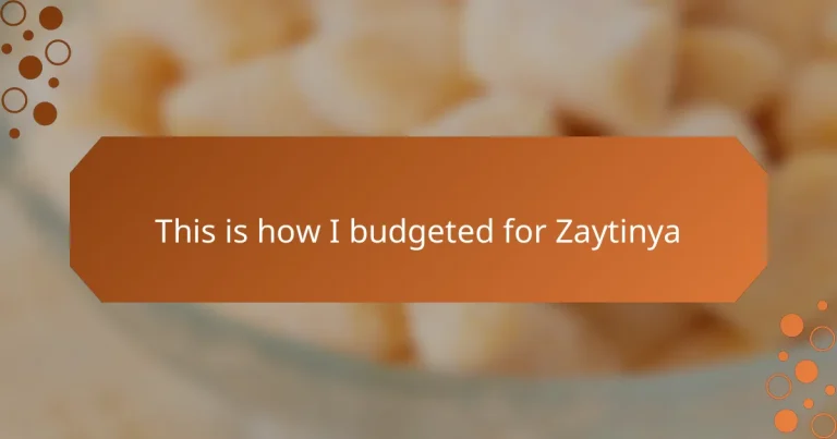 This is how I budgeted for Zaytinya