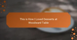 This is How I Loved Desserts at Woodward Table