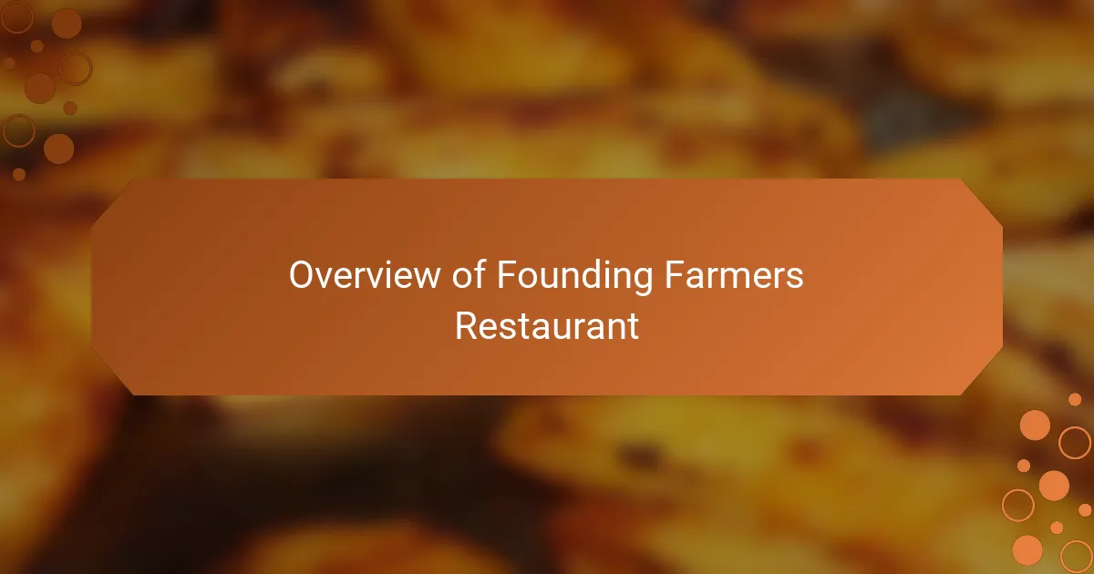 Overview of Founding Farmers Restaurant