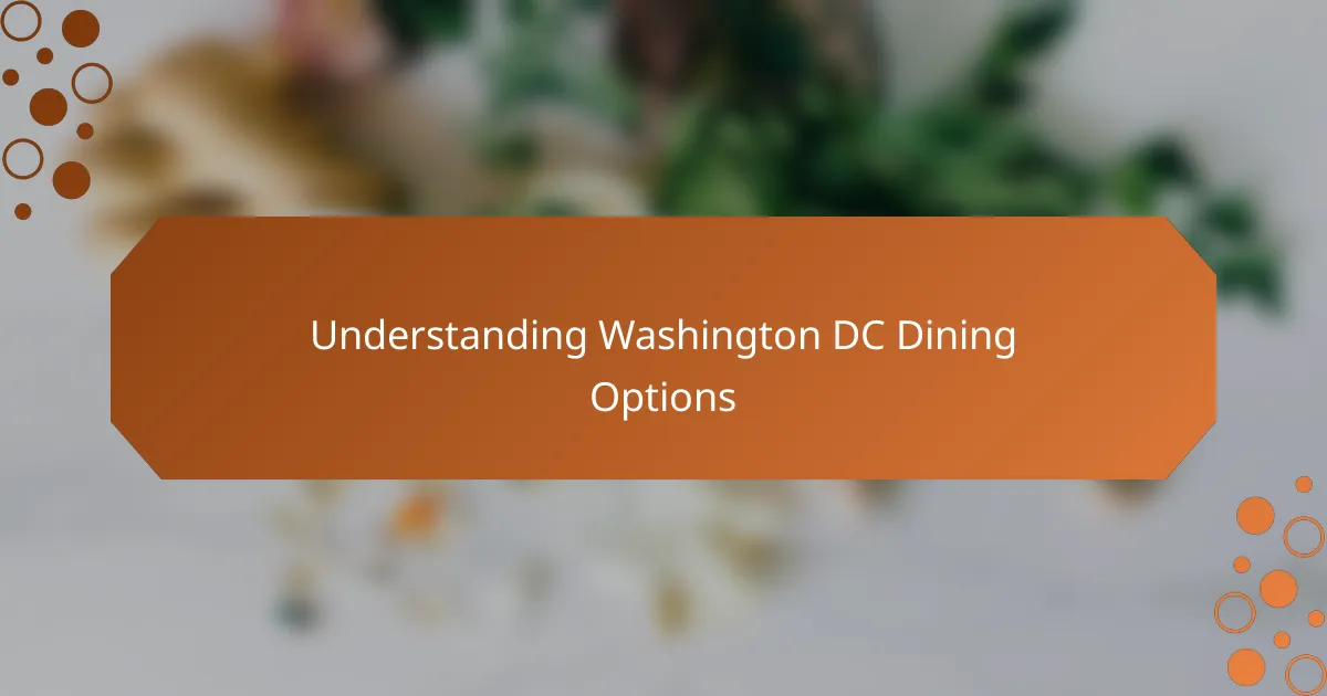 Understanding Washington DC Dining Options